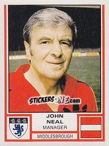 Cromo John Neal - UK Football 1980-1981 - Panini