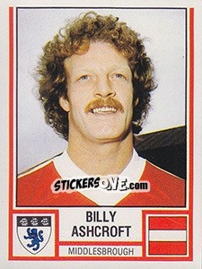Figurina Billy Ashcroft - UK Football 1980-1981 - Panini
