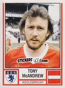Cromo Tony McAndrew - UK Football 1980-1981 - Panini