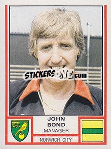 Cromo John Bond - UK Football 1980-1981 - Panini
