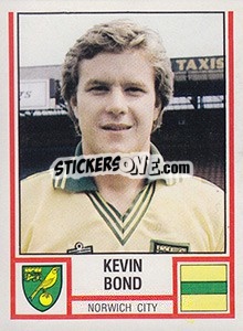 Figurina Kevin Bond - UK Football 1980-1981 - Panini