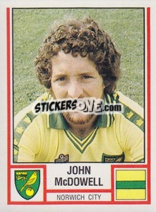 Figurina John McDowell - UK Football 1980-1981 - Panini