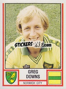 Figurina Greg Downs - UK Football 1980-1981 - Panini