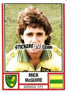 Cromo Mick McGuire - UK Football 1980-1981 - Panini