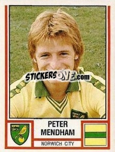 Cromo Peter Mendham - UK Football 1980-1981 - Panini