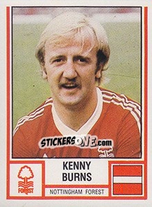 Cromo Kenny Burns - UK Football 1980-1981 - Panini