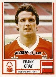 Sticker Frank Gray - UK Football 1980-1981 - Panini