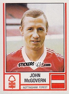 Figurina John McGovern - UK Football 1980-1981 - Panini