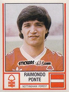 Sticker Raimondo Ponte - UK Football 1980-1981 - Panini