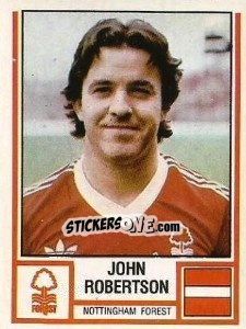 Cromo John Robertson - UK Football 1980-1981 - Panini