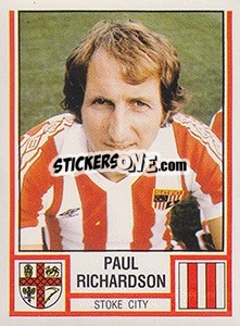 Figurina Paul Richardson - UK Football 1980-1981 - Panini