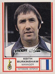 Figurina Keith Burtinshaw - UK Football 1980-1981 - Panini