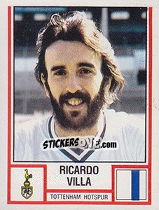 Sticker Ricardo Villa - UK Football 1980-1981 - Panini