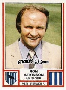 Cromo Ron Atkinson - UK Football 1980-1981 - Panini
