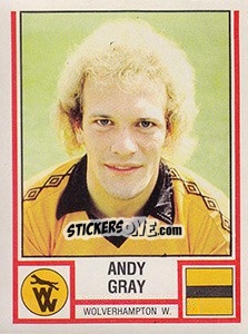 Sticker Andy Gray - UK Football 1980-1981 - Panini
