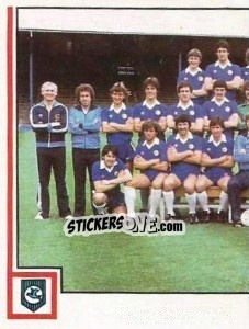 Sticker Team Photo (puzzle 1) - UK Football 1980-1981 - Panini