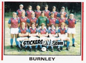 Cromo Burnley Team Photo - UK Football 1980-1981 - Panini
