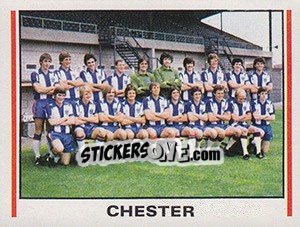 Cromo Chester Team Photo - UK Football 1980-1981 - Panini