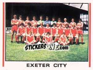 Cromo Exeter City Team Photo - UK Football 1980-1981 - Panini