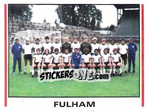 Sticker Fulham Team Photo - UK Football 1980-1981 - Panini