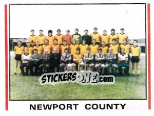 Sticker Newport County Team Photo - UK Football 1980-1981 - Panini