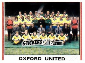 Cromo Oxford United Team Photo - UK Football 1980-1981 - Panini