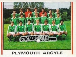 Sticker Plymouth Argyle Team hoto - UK Football 1980-1981 - Panini