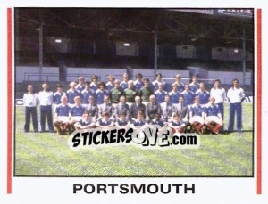 Cromo Portsmouth Team Photo - UK Football 1980-1981 - Panini