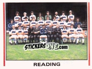 Sticker Reading Team Photo - UK Football 1980-1981 - Panini