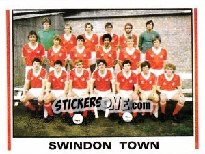 Cromo Swindon Town Team Photo - UK Football 1980-1981 - Panini