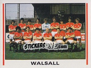 Sticker Walsall Team Photo - UK Football 1980-1981 - Panini