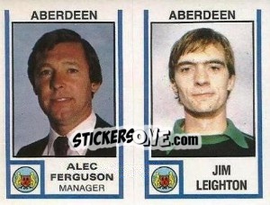 Sticker Alex Ferguson / Jim Leighton - UK Football 1980-1981 - Panini