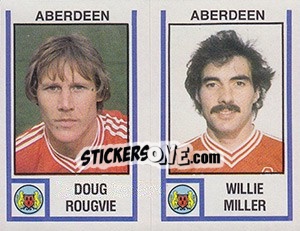Figurina Doug Rougvie / Willie Miller - UK Football 1980-1981 - Panini