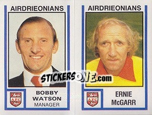 Sticker Ernie McGarr / Bobby Watson - UK Football 1980-1981 - Panini