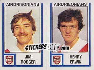Cromo Jim Rodger / henry Irwin - UK Football 1980-1981 - Panini