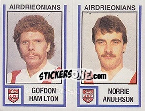 Sticker Gordon Hamilton / norrie Anderson - UK Football 1980-1981 - Panini