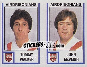 Sticker Tommy Walker / John McVeigh - UK Football 1980-1981 - Panini