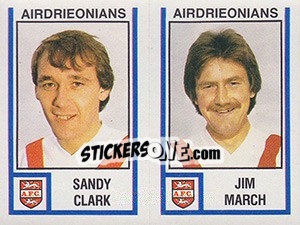 Figurina Sandy Clark / jim March - UK Football 1980-1981 - Panini