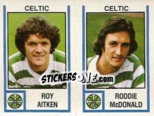 Cromo Roddie McDonald / Roy Aitken - UK Football 1980-1981 - Panini