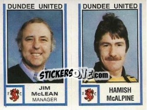 Cromo Jim McLean / Hamish McAlpine - UK Football 1980-1981 - Panini