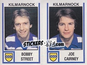Sticker Bobby Street / Joe Cairney - UK Football 1980-1981 - Panini