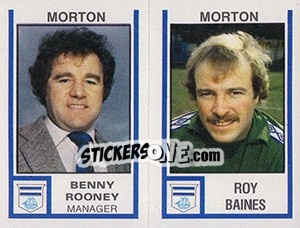 Sticker Benny Rooney / Roy Baines - UK Football 1980-1981 - Panini