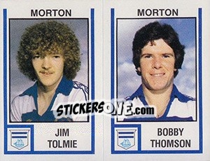 Cromo Jim Tolmie / bobby Thomson - UK Football 1980-1981 - Panini