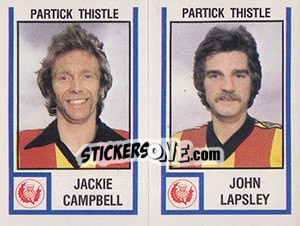 Figurina Jackie Campbell / john Lapsley - UK Football 1980-1981 - Panini
