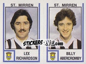 Sticker Lex Richardson / Billy Abercrombie - UK Football 1980-1981 - Panini