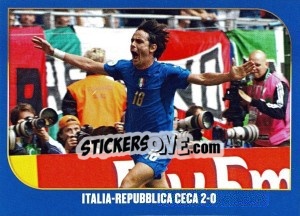 Sticker Italia-Repubblica Ceca- 2:0
