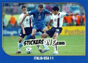 Sticker Italia-USA-1:1 - Campioni Del Mondo 2006 n. 61 - Panini
