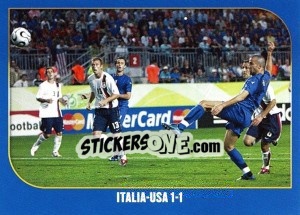 Sticker Italia-USA-1:1 - Campioni Del Mondo 2006 - Panini