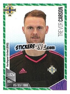 Sticker Trevor Carson - Football 2017 n. 58 - Panini