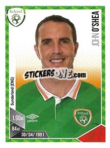 Sticker John O'Shea - Football 2017 n. 108 - Panini